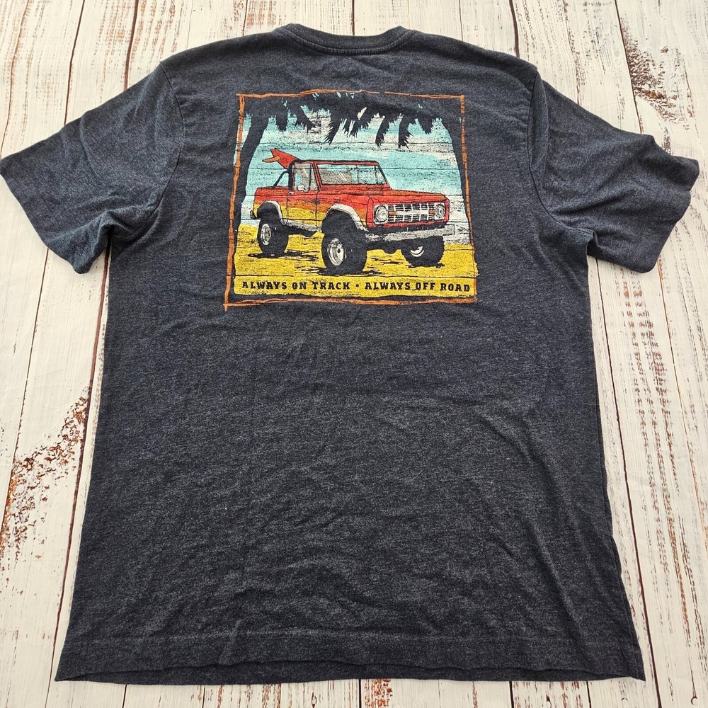 Always On Track‎ Off Road GH Bass Gray Short Sleeve Cotton Blend T-Shirt Mens L